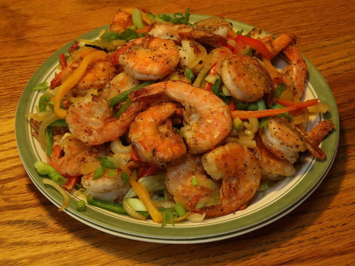Juicy shrimp tossed in black pepper with colorful mixed veggies at King's Garden Restaurant, a Chinese Restaurant in Cranston
