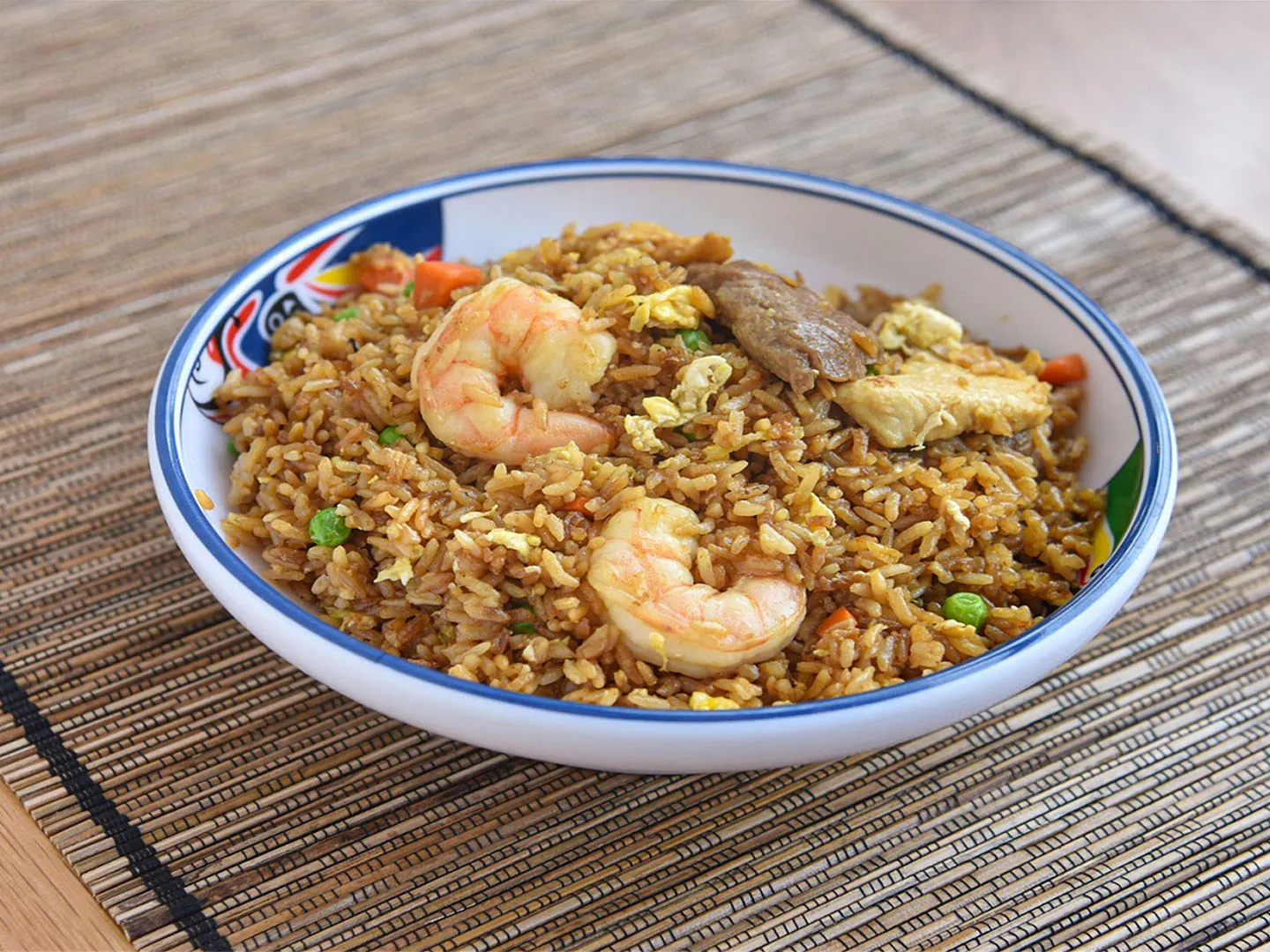 Fried rice with shrimp, beef, egg and veggies at King's Garden Restaurant, a Chinese Restaurant in Cranston