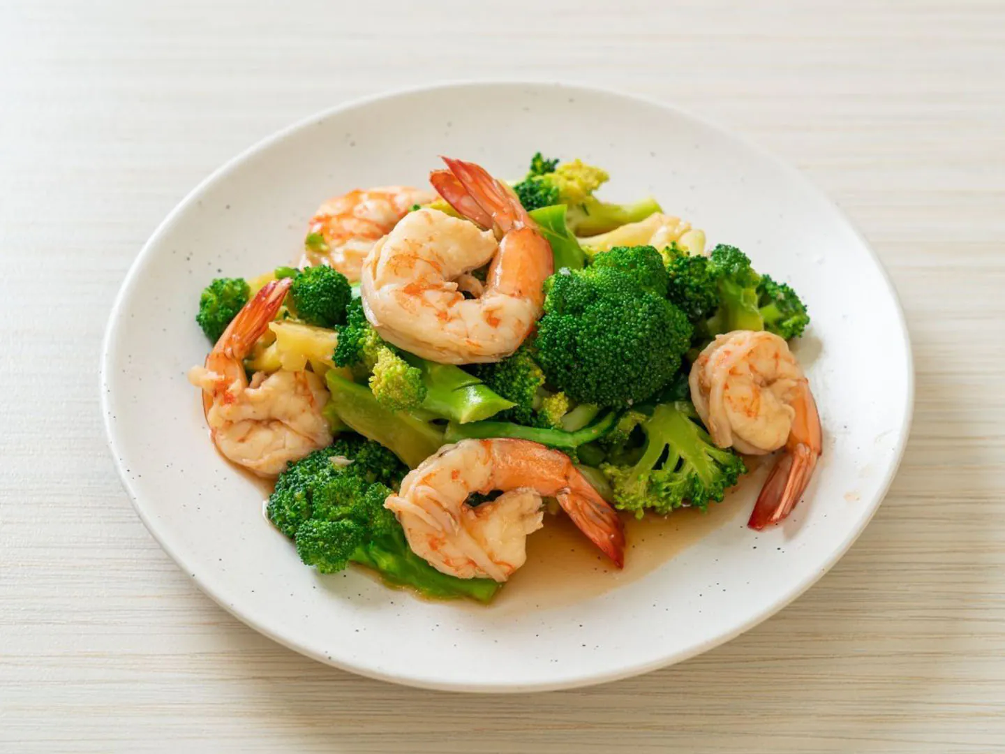 Plump shrimp stir-fried with fresh broccoli in light sauce at King's Garden Restaurant, a Chinese Restaurant in Cranston